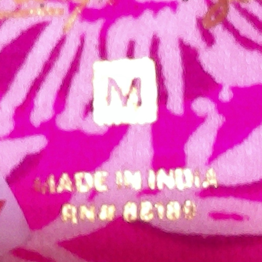 NWOT Lilly Pulitzer Ashley PopOver Half Zip Passion Pink Floral, Cotton Top SzM - Picture 8 of 9